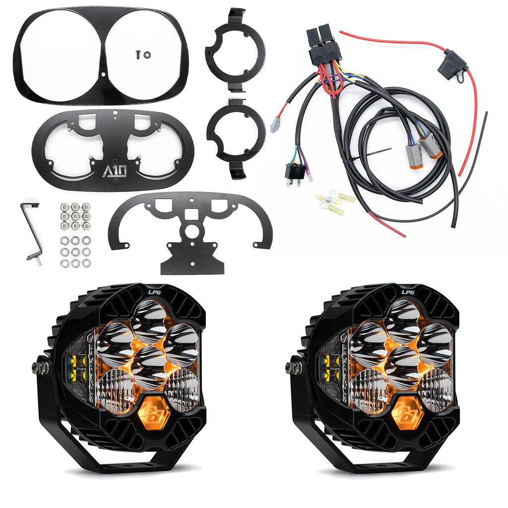A10 Moto 98-13 Road Glide Baja Designs LP6 Lighting Combo Kit