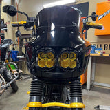 A10 Moto 08-17 Dyna Fat Bob DUAL LP4 Lighting Combo Kit For Memphis Shades 7401