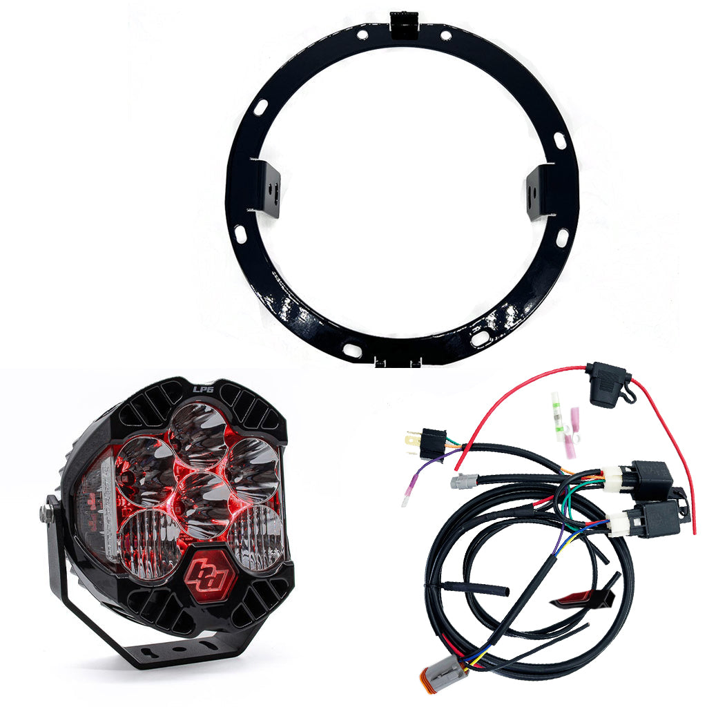 Baja designs LP6 ロードグライド用ブラケット カリレイズドモト□バハデザイン LP6 プロ ヘッドライトキット用