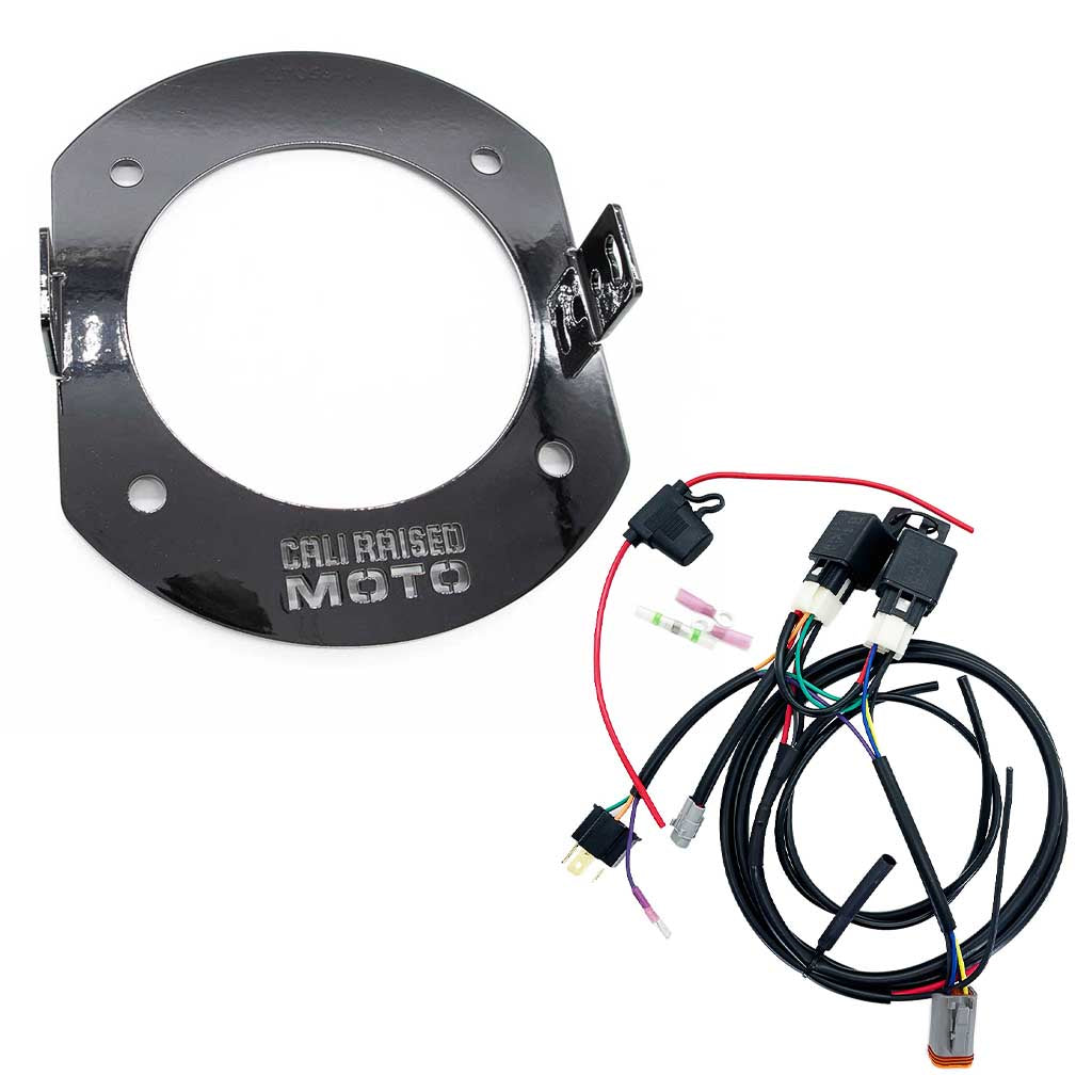 A10 Moto FXRT JD Customs Fairing Baja Designs LP6 Lighting Combo Kit -  Bracket & Dyna Harness