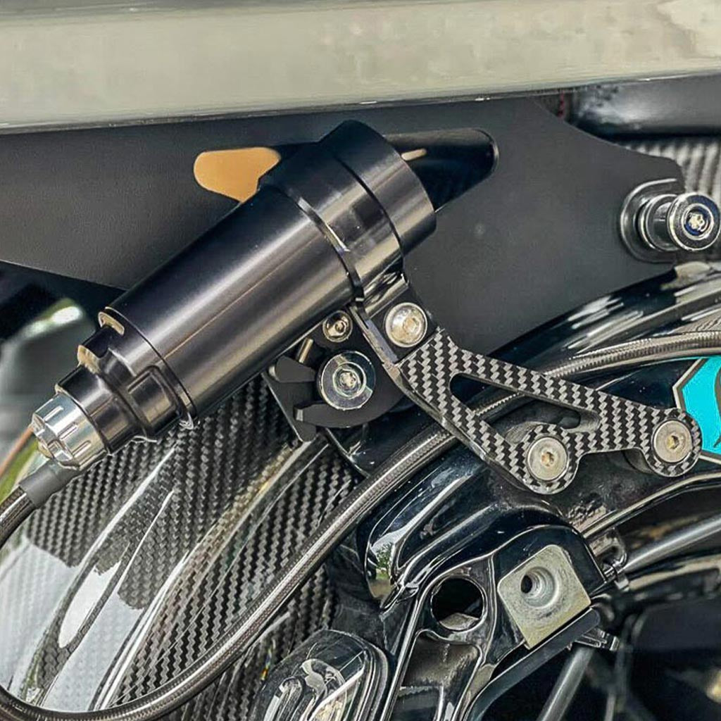 Carbon Visionary Shark Tail Carbon Fiber Reservoir Brackets EVOLUTION