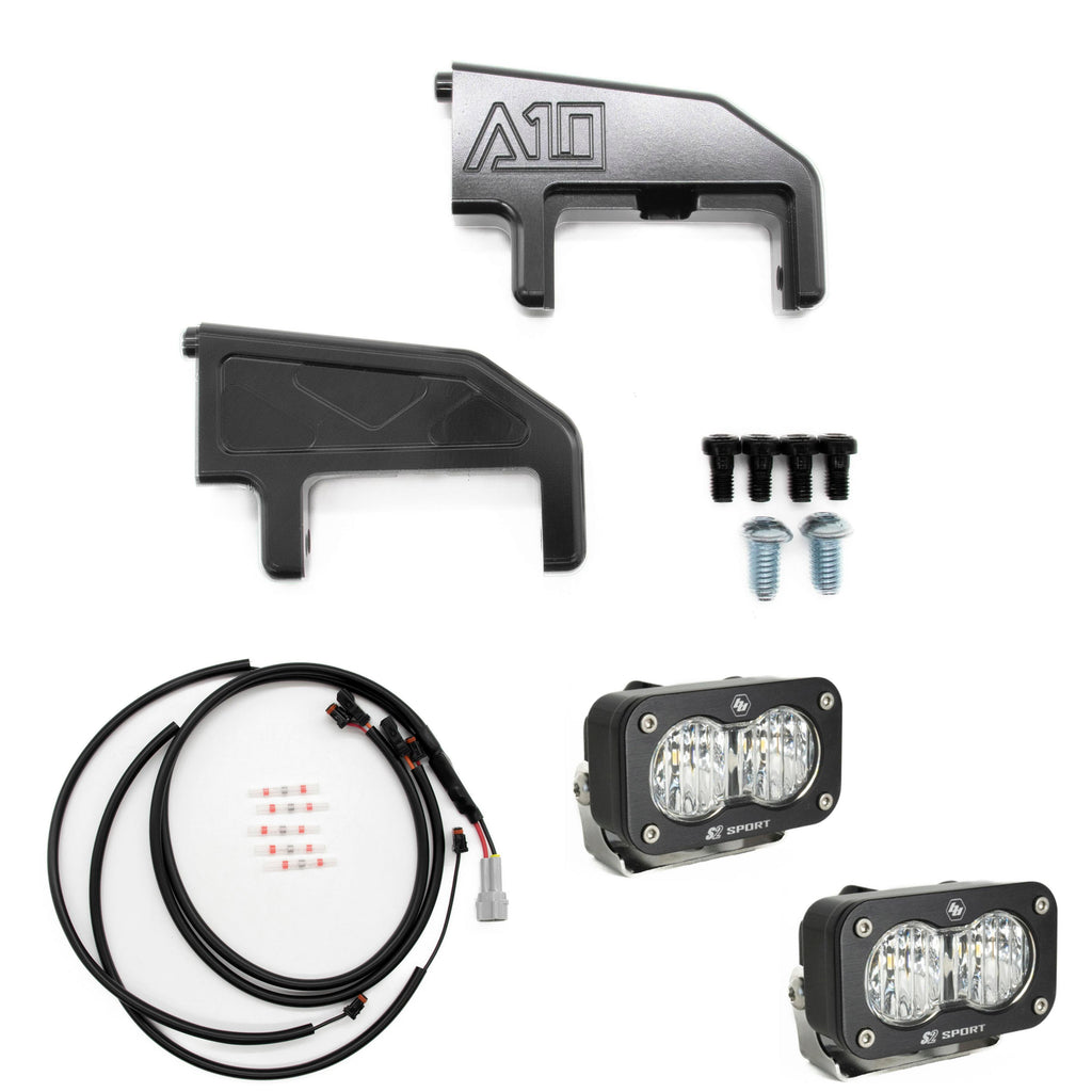 A10 Moto Low Rider ST Billet S2/Squadron Pod Front Turn Signal Combo Kit