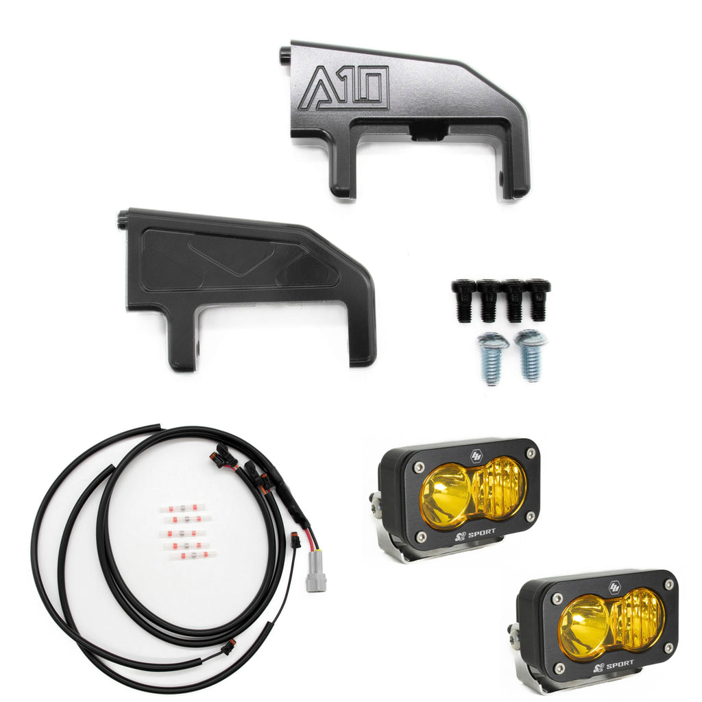 A10 Moto Low Rider ST Billet S2/Squadron Pod Front Turn Signal Combo Kit