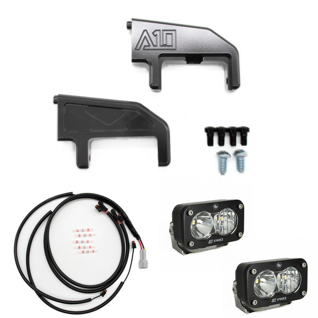 A10 Moto Low Rider ST Billet S2/Squadron Pod Front Turn Signal Combo Kit