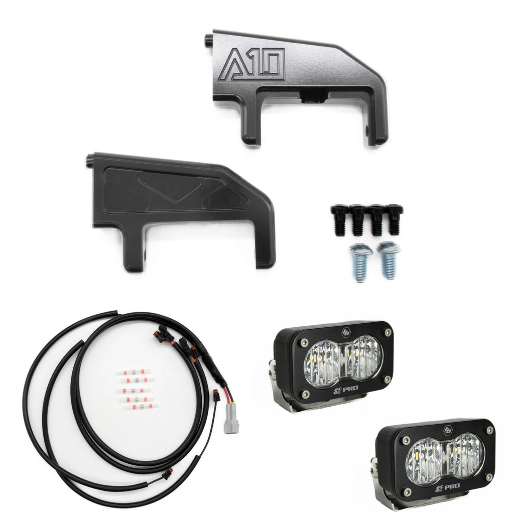 A10 Moto Low Rider ST Billet S2/Squadron Pod Front Turn Signal Combo Kit