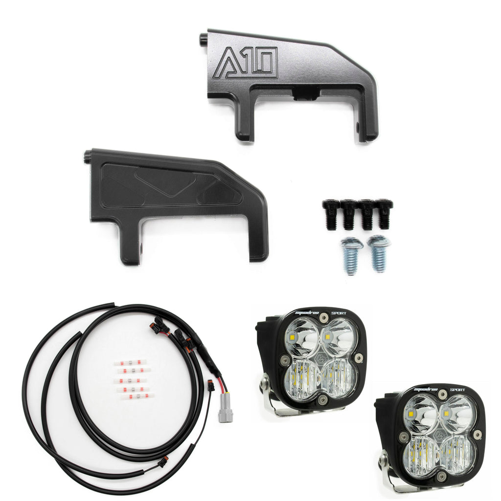 A10 Moto Low Rider ST Billet S2/Squadron Pod Front Turn Signal Combo Kit