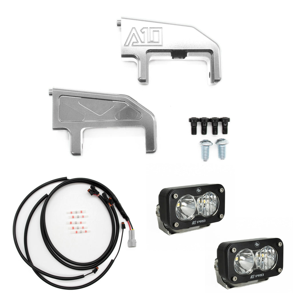 A10 Moto Low Rider ST Billet S2/Squadron Pod Front Turn Signal Combo Kit