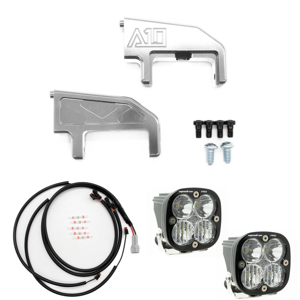 A10 Moto Low Rider ST Billet S2/Squadron Pod Front Turn Signal Combo Kit