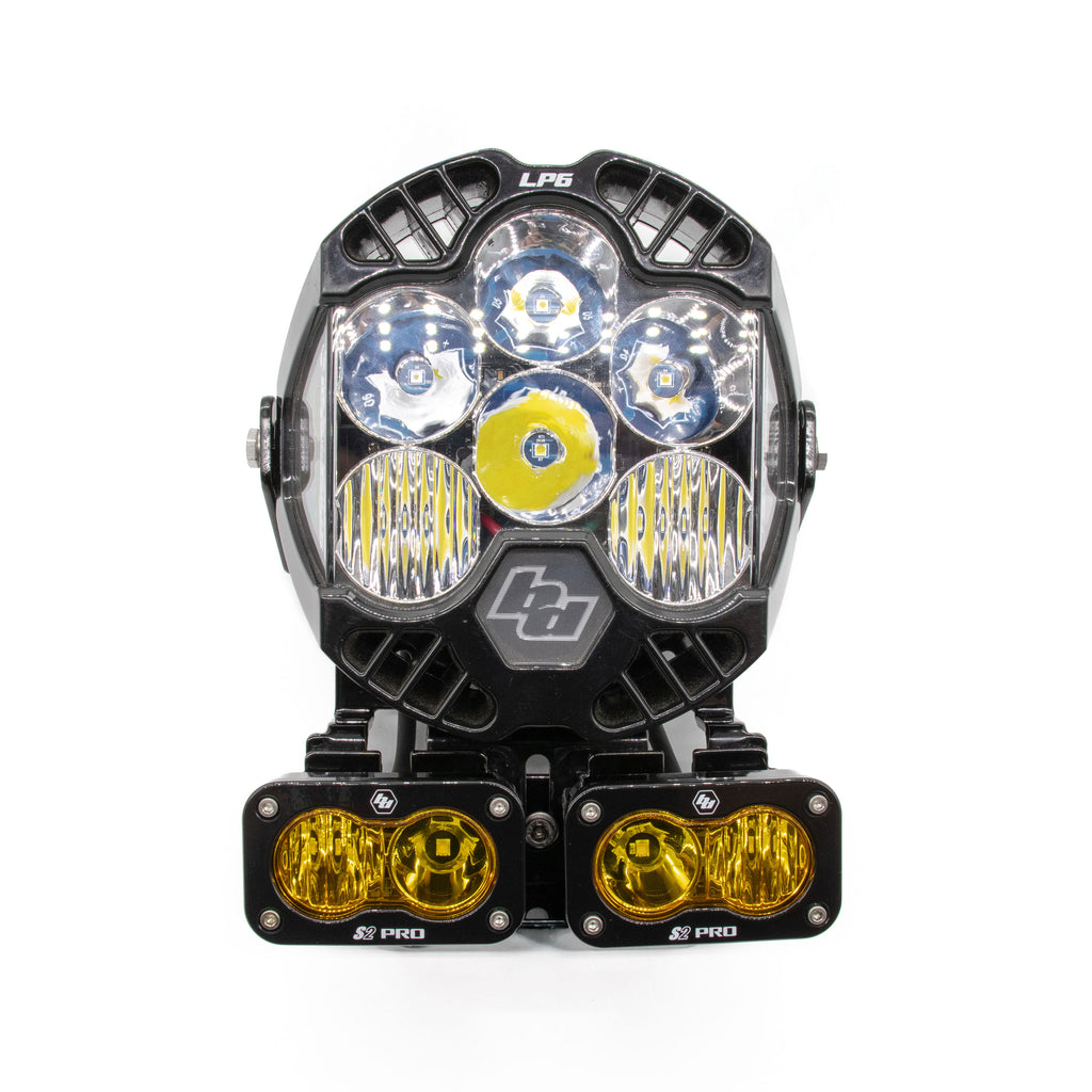 A10 Moto 3.5" Universal "Naked" LP6 Mount with Dual S2's Combo Kit Fits Low Rider S and Dynas