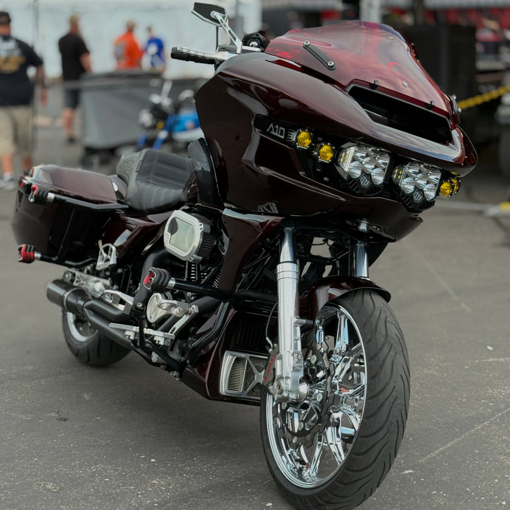 2023.5+ Road Glide Wing Brackets with A10 Moto Logo Premium Upgrade Kit