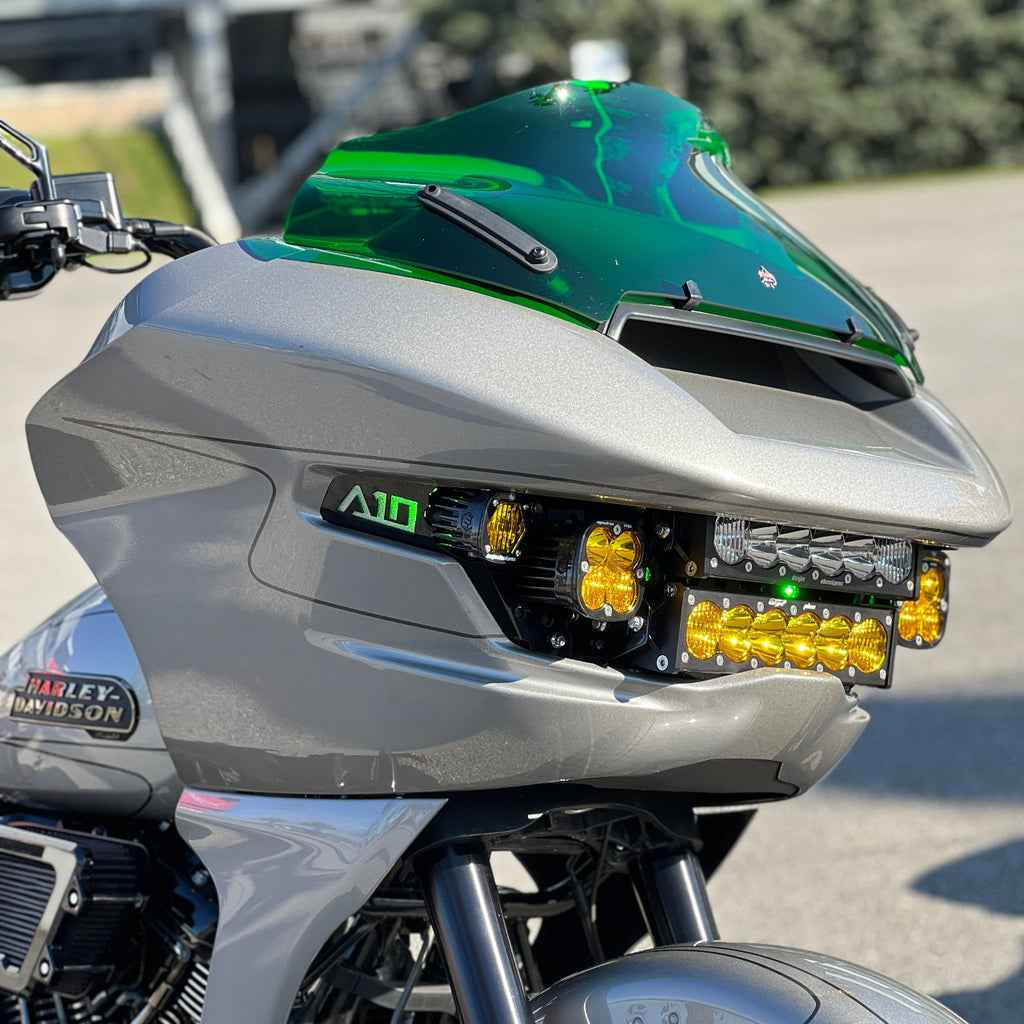 2023.5+ Road Glide Wing Brackets with A10 Moto Logo Premium Upgrade Kit
