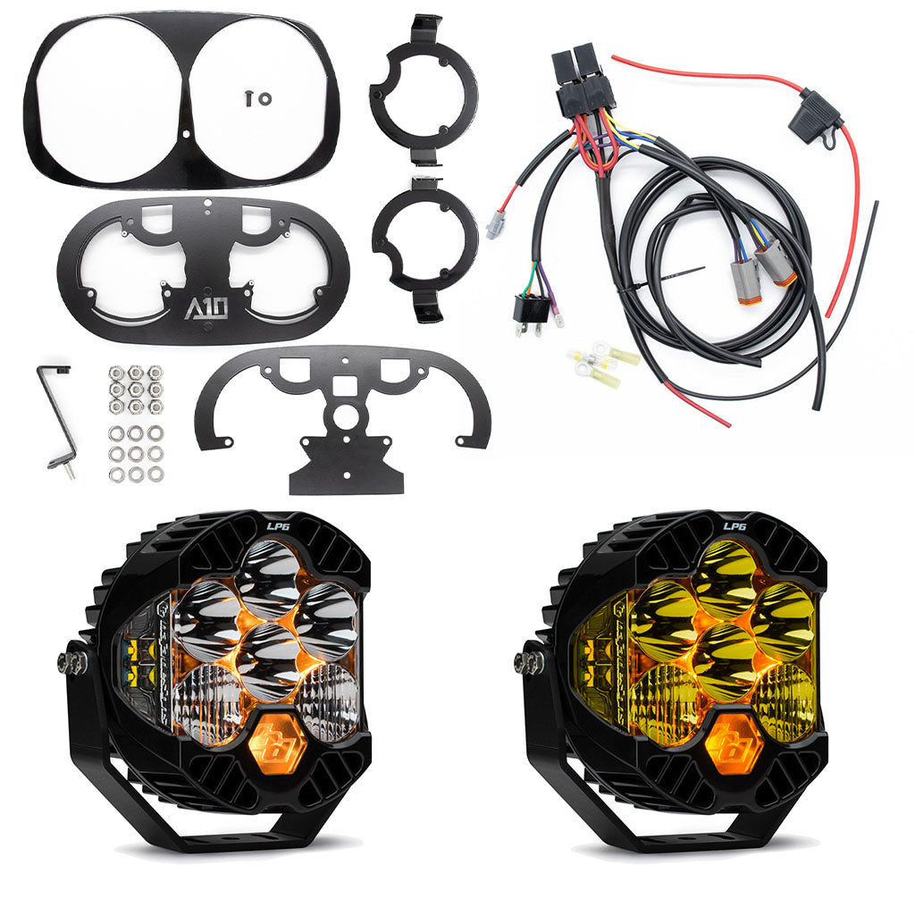 A10 Moto 98-13 Road Glide Baja Designs LP6 Lighting Combo Kit
