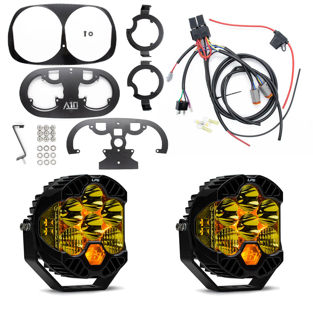 A10 Moto 98-13 Road Glide Baja Designs LP6 Lighting Combo Kit