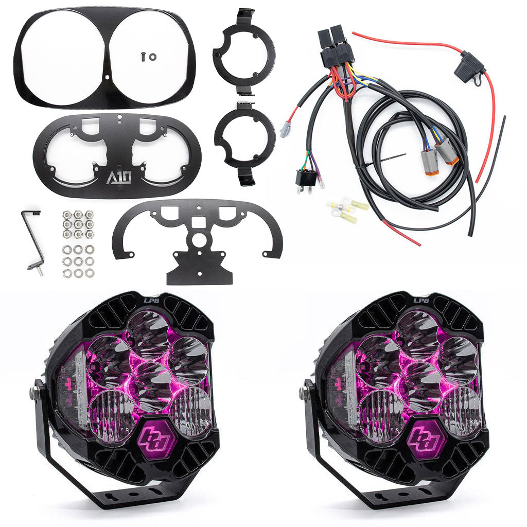 A10 Moto 98-13 Road Glide Baja Designs LP6 Lighting Combo Kit