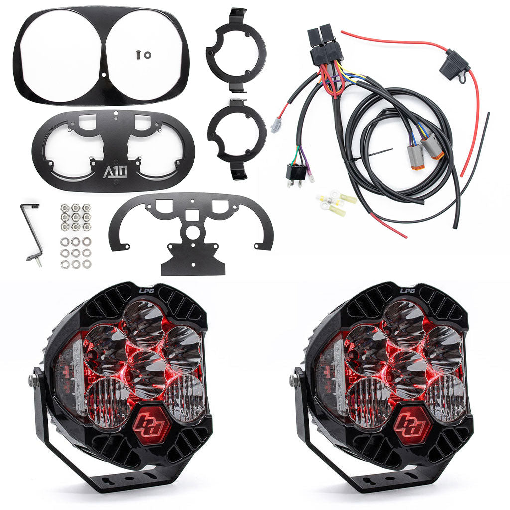 A10 Moto 98-13 Road Glide Baja Designs LP6 Lighting Combo Kit