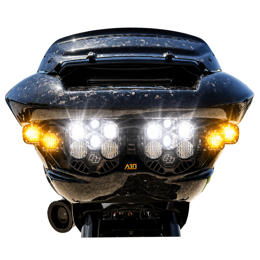 2023.5+ Road Glide A10 Logo Wings for Alpha Six Lighting Kit.
