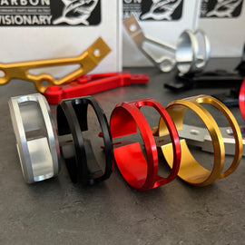 Carbon Visionary Shark Tail Reservoir Brackets Ohlins & Legend