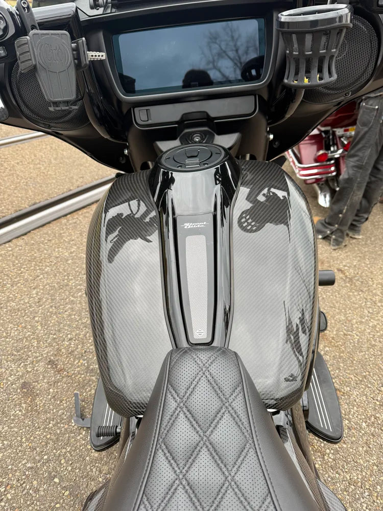 Carbon Visionary 24+ Carbon Fiber Gas Tank Skin - A10 Moto