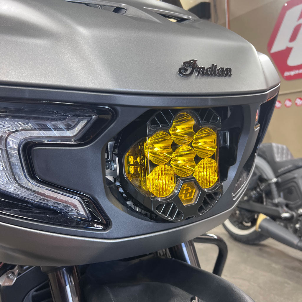 A10 Moto Indian Challenger Baja Designs LP6 Light Bracket Combo Kit