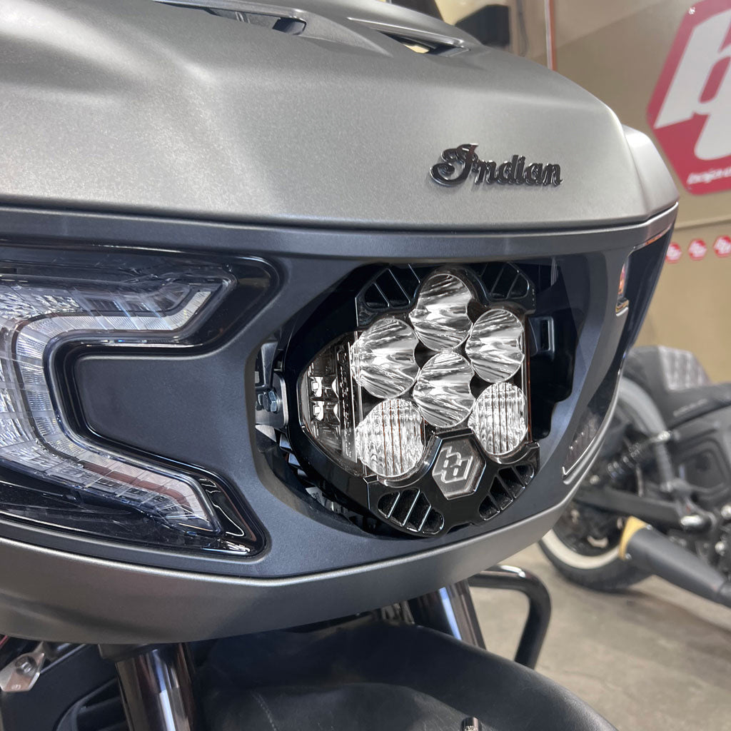 A10 Moto Indian Challenger Baja Designs LP6 Light Bracket Combo Kit