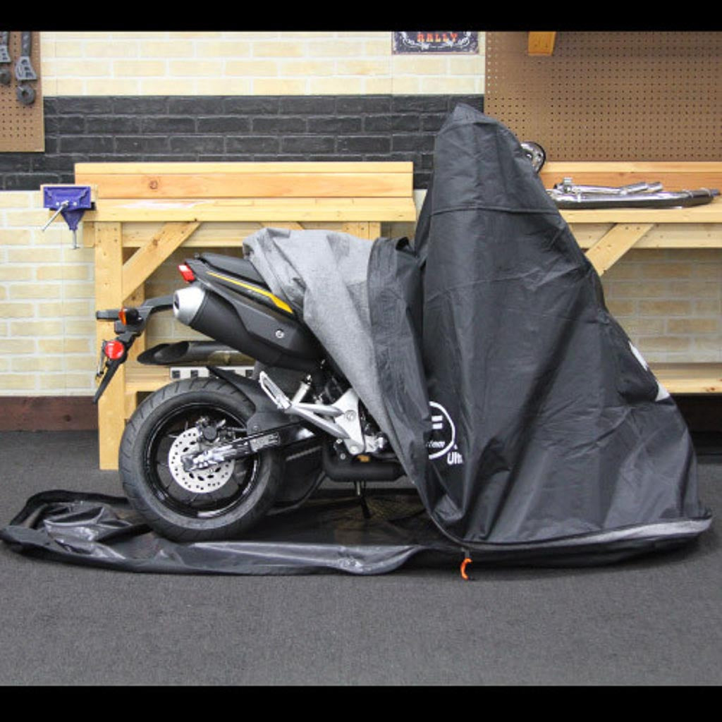 Medium Enclosed Motorcycle Cover fits Scooters Small Bikes U104M1B A10 Moto