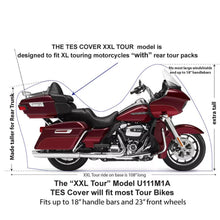 Load image into Gallery viewer, XXL-Tour Enclosed Motorcycle Cover Large Touring W/Tour Pack - U111M1C